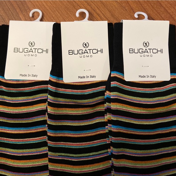 SOLD NWT Bugatchi Men’s Dress Socks - Multicolor - Picture 2 of 4